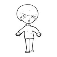 cartoon surprised man N197