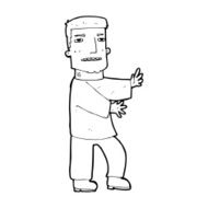 cartoon man gesturing N45