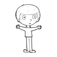 cartoon surprised man N199