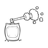 cartoon aerosol spray can N26