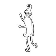 cartoon skinny santa N14
