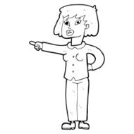 cartoon woman pointing N294