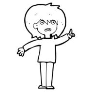 cartoon woman asking question N98