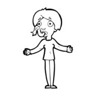 cartoon woman telling lies N10