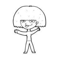 cartoon smug woman N25