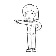 cartoon woman pointing N295