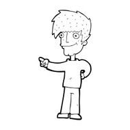 Cartoon Man Pointing N282