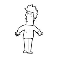 cartoon surprised man N200