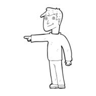 Cartoon Man Pointing N284