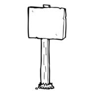 Cartoon Sign Post N95