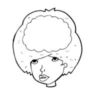 cartoon empty headed woman N13