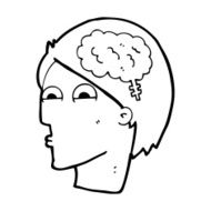 cartoon head with brain symbol N54