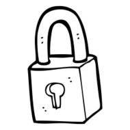 Cartoon Padlock N56