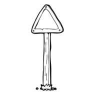 cartoon road sign N35