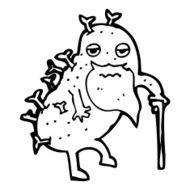 cartoon old potato N13