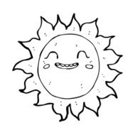 cartoon happy sun N17