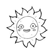 cartoon happy sun N18