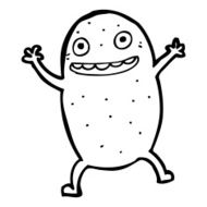 cartoon happy potato N13