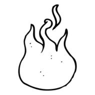 cartoon flame symbol N14