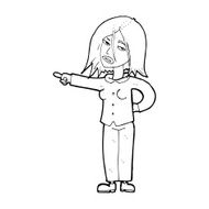 cartoon woman pointing N297