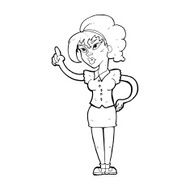 cartoon woman with idea N364