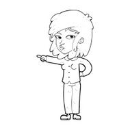 cartoon woman pointing N298