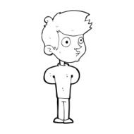 cartoon boy staring N27