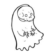 cartoon spooky ghoul N25