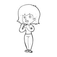 cartoon shocked woman N138