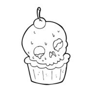 cartoon halloween cup cake N13