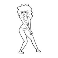 cartoon woman posing N43