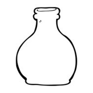 cartoon old glass vase N13