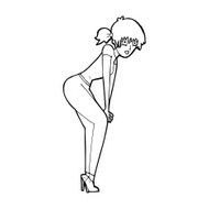 cartoon woman posing N44