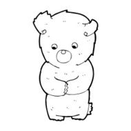 cartoon shy teddy bear N3