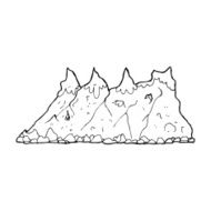 Cartoon Mountain Range N17