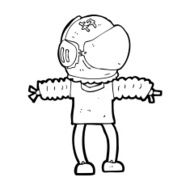 Cartoon Astronaut N179