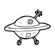 Cartoon Flying Saucer N12