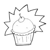 cartoon cupcake N202