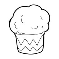 cartoon cupcake N204