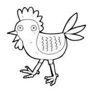 funny cartoon chicken N11