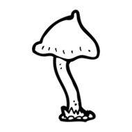 cartoon mushroom N127