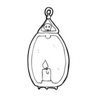 cartoon spooky lantern N46