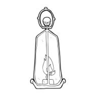 cartoon spooky lantern N47