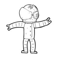 Cartoon Astronaut N180