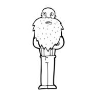 cartoon bearded old man N54