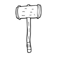 Cartoon Wooden Hammer N23