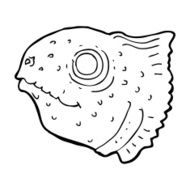 cartoon fish head N19