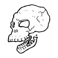 cartoon spooky skull N242