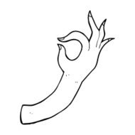 cartoon hand symbol N58