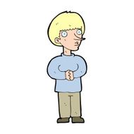 cartoon nervous man N220